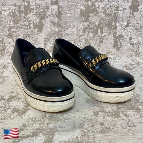 Stella McCartney Binx Vegan Leather Platform Sneaker in Black - Picture 1 of 10